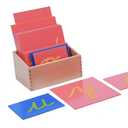 Adena Montessori Lower Case Sandpaper Letters - Cursive -Without Box Cursive Wooden Letters for Kids Language Learning