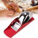Mini Hand Planer 3-1/2 inch Red Adjustable, used for Wood Craft Processing, Carving and Trimming Projects, Carpenter DIY Model Making (Hand Planer Red)