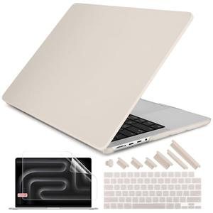 DONGKE Compatible with M4 MacBook Pro 14 inch Case 2024 2023 2021 A3112 A3401 A3185 M3 A2918 A2992 M2 A2779 M1 A2442 Pro Max with Touch ID, Plastic Hard Shell with Keyboard Cover, Matte Stone