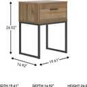 Signature Design by Ashley Deanlow 1-Drawer Nightstand, Brown, 19.61" W x 14.92" D x 26.02" H