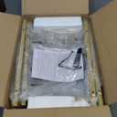 HOOBRO Gold Glass Shelf Stand, 4 Tier Standing Shelf Unit, Bathroom Organizer and Storage, Floor Storage Shelves Waterproof, for Bathroom, Laundry, Toilet, Tempered Glass, Gold GD79CJ01