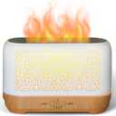 Earnest Living Essential Oil Diffuser Ultrasonic Classic Flame Air Diffuser 200ml Fire Mist Timers Night Lights and Auto Off Function Home Office Humidifier Aromatherapy Diffusers for Essential Oils (White)