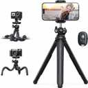 Lamicall Tripod for iPhone - 3 in 1 Flexible Phone Tripod with Wireless Remote - iPhone Tripod Stand for Video Recording Vlogging Selfie Compatible with iPhone Samsung Go Pro, Digital Camera (Black)