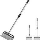 Metal Cat Litter Scoop, 22-37.8in Metal Deep Shovel - Removable Stainless Steel - No Bending Back Heavy Duty Cat Litter Scoop