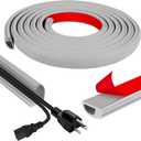 Cord Wall Cover, 118in Self-Adhesive Wire Covers for Cords on Wall, Extension Cable Hider for Floor, Mounted Tv, Home and Office Cavity 0.63" Wx0.31 H (GRAY)