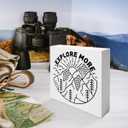 Hiking Signs Decor, Hiking Decor for Home Room Bedroom Desk, Mountain Climber Hiker Camper Adventure Explore Gifts for Women Men Nature Hiking Outdoor Lovers, Explore More