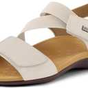 Mysoft Women's Arch Support Sandals Orthotic Comfortable Walking Sandals Lightweight Adjustable Summer Outdoor Shoes (9, Beige)