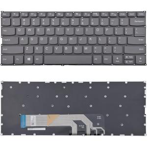 SUNMALL Replacement Keyboard Compatible with Lenovo Yoga 730-13IKB 730-13IWL, Yoga 530-14ikb, Flex 6-14ARR Flex 6-14IKB Series, Gray, Frameless, Without Backlight