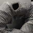 Large Cat Tunnel Bed for Indoor Cats, Cat Donut Tunnel Toy with Washable Circle Cushion, Blackout Tent, Multifunctional Playground Toys Hide place for Kitty, Kitten, Rabbit, Ferret (37.5"L x 37.5"W x 10"H, Grey)