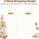 6.6 ft Arch Backdrop Cover Ivory - Double-Sided Spandex Arch Covers Stretchy Backdrop for Balloon Arches Birthday Party Baby Shower Banquet Wedding Photo Background