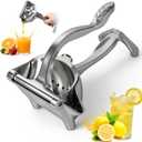 Heavy Duty Manual Fruit Juicer Press, 2026 Upgrade Lemon Juicer Hand Press with Large Capacity, Ergonomic Grip, Detachable Aluminum Alloy Juice Extractor, Orange Citrus Pomegranate Grapefruit