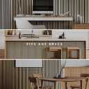 2-Pack Wood Panels for Wall - Acoustic Wood Slat Wall Panels, Soundproof Wooden Paneling for Interior Decor