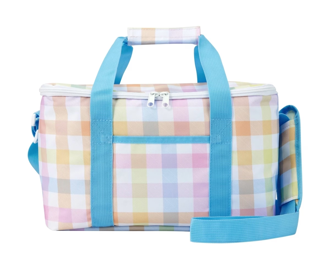 Rainbow Check Extra Large Insulated Lunch Bag