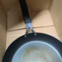 OXO Obsidian 12" Carbon Steel Frying Pan, Pre-Seasoned Skillet, Builds Natural Nonstick with Use, Induction Ready, Oven Safe, Removable Silicone Handle