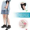 Crutches for Adults, Crutches for Walking, Have Adjustable Forearm Crutch Pads, Folding Forearm Crutches, with Four Corner Base Prevent Slipping , Suitable for Old People, Lame People (Black)