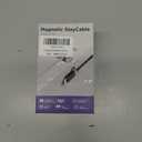 5 x StayCable 3.3FT USB A to USB C Cable with Built-in Magnetic Holder for Nightstand, Desk and Car, 3A Fast Charging Anti-Drop Cord with 2 Adhesive Metal Plates, Braid Type-C Data Cable for iPhone 17 (White)