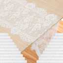 cobee 20 Pcs White Lace Table Runners, 14 x 120 Inch Rustic Embroidered Boho Table Runner Vintage Floral Wedding Decoration for Bridal Shower Vintage Party Decor