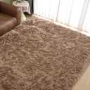Fluffy Fuzzy Furry Carpet for Living Room Bedroom Faux Fur Rectangle, 
9x12
