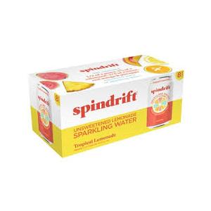 Tropical Lemonade Spindrift Sparkling Water 24pk x12oz l 20lbs.   BB 01/22/26