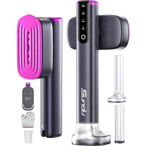 Travel Steamer for Clothes, Sundu Portable Handheld Garment Steamer, 15s Fast Heat-up, 2 Water Tanks (180 ml and 100 ml), Steamer Ironing Gloves, 45 Minutes of Continuous Ironing for Travel,Home (Grey)