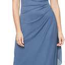 Alex Evenings Women's Long Stretch Sequin Bodice Mother of The Bride Dress with Empire Waist (Petite and Regular Sizes) (Wedgewood Corded Lace)
