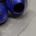 Jenaai 12 Pcs Blue Christmas Ball Ornaments Video Ornaments Ball, 2.4 Inch Blue and Gold Rings Video Game Plastic Cartoon Balls for Xmas Trees Birthday Party Decor