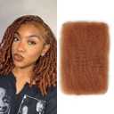 Afro Kinkys Bulk Human Hair, 16 inch 4c Curly Hair for Permanent Sister Locs/Mini Twists/Braids/Repair Can Dye and Bleach(50 Gram),Auburn Brown