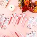18 Sets Pink Gender Reveal Decorations Bulk a Little Pumpkin Is on The Way Ballpoint Pen with Thank You Cards Gifts for Guests