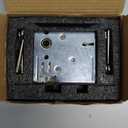 Mortise Lock Set - Interior Door Lock Replacement Kit, Reversible Latch, Skeleton Key, Antique Vintage Style, Matte Black Finish (1 Pack)