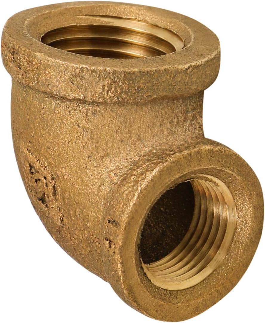 Everflow CSSM1121 1-1/2 in. x 1/2 in. No Lead 90-Degree Reducing Elbow with Female Threaded Ends, Brass Construction, Higher Corrosion Resistance Economical & Easy to Install, 5
