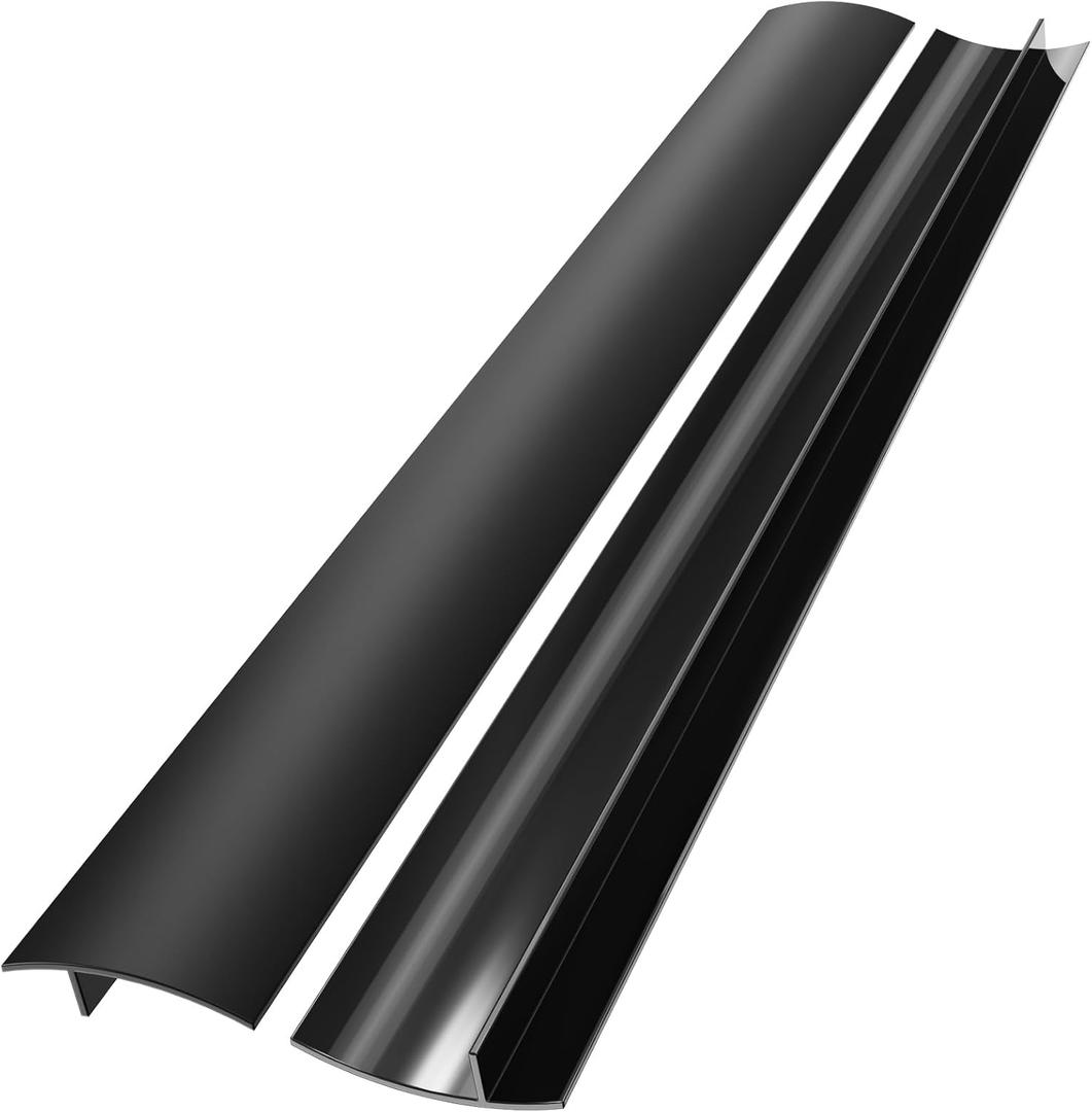 3rd Generation B-Forest Silicone Stove Gap Covers (2 Pack), Seals Gaps Between Stovetop and Counter, Heat Resistant Oven Gap Filler, Kitchen Stove Gap Guard (25 in-Black), Easy-Clean, Easy-Secure