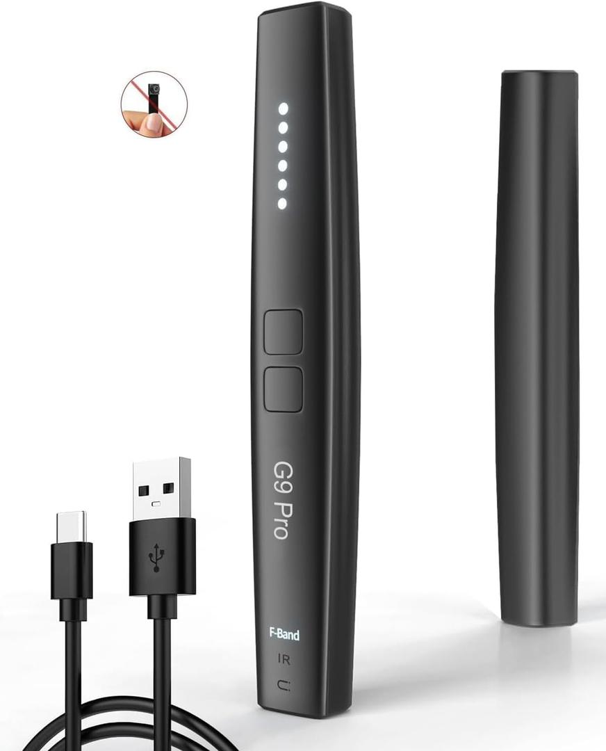 JAXTIN G9 Pro Hidden Camera Detectors, Bug Detector with Vibration Sound Alarm, Hidden Devices Detector for Listening Device, GPS Detector, Camera Detector Finder for Travel, Hotels, Offices, Cars