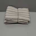 Jacquard Striped Pure 100% Linen Hand Kitchen Towel, 16 x 30 Inches, Set of 2, Grey/White