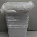 PRAKI Large Dry Food Storage Containers with Lids, 6PCS Airtight Cereal Containers Storage Set, Leak-proof Canister Set for Kitchen Pantry Organization with 20 Labels & Marker (4L Black)