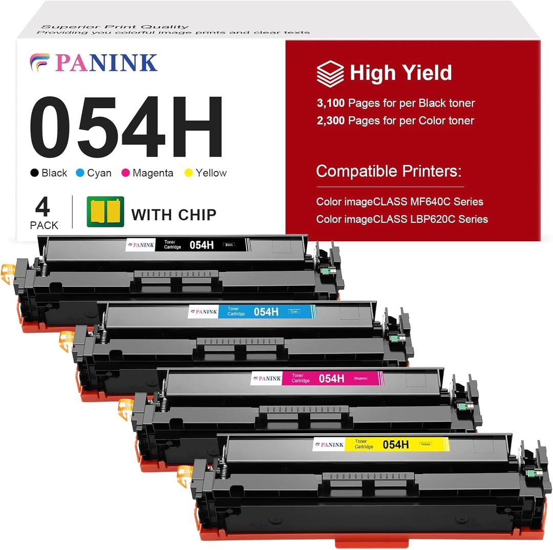 054H Toner Cartridge Set Replacement for Canon CRG-054 054H 054 Toner Cartridge Set Compatible with Canon MF642Cdw Toner Cartridges, Color imageCLASS MF641CW MF644Cdw LBP622Cdw Printer (Cyan, Magenta, Yellow, 3 Pack)