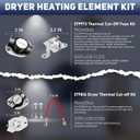 Upgraded MEDB765FW0 MEDB855DC4 MEDX700XW0 Dryer Heating Element for Maytag Epic z Bravos MED9800TQ0 MEDB835DW4 MEDX500XW0 MED9700SQ0 MED3500FW1 MEDX700XL0 MEDX500XL0 MEDC700VW0 MEDZ400TQ2 by TOMOON