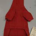 Queenmore Dog Sweater, Puppy Sweater for Small Dogs,Warm Winter Fall Dog Sweaters for Dog Girls Boys, Solid Turtleneck Knit Sweater for Large Medium Dogs,Long Sleeves Christmas Dog Sweater Red,S