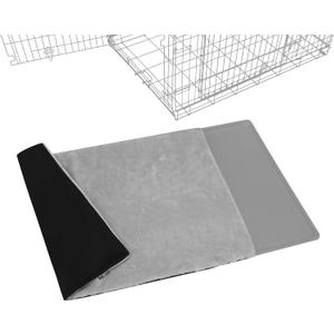 Explore Land Dog Crate Pan Cover with Fluffy Top and Waterproof TPU Lining, Washable Pan Enclosure Cover for 48 inch Pet Cage (Gray)