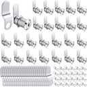 Kenning 24 Sets Cabinet Locks with Keys for Secure Drawer Mailbox RV Storage Box Replacement Lock, Zinc Alloy (1-3/8''Cylinder Length,1.1'' Max Panel Thickness)