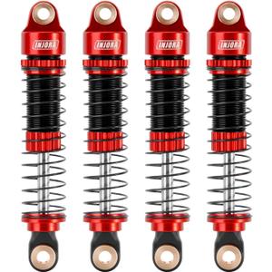 INJORA 53mm 6g Each Shocks- Absorber Oil Threaded Damper for TRX4M TRX4MT 1/18 RC Crawler Upgrade, Red