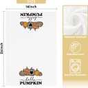 2 x Hello Pumpkin Fall Kitchen Towels Gifts for Women Men, Farmhouse Pumpkin Decor Dish Towels, Autumn Hand Towels Decoration for Bathroom, (16x24 inches)