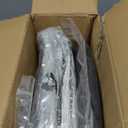 Monbix Queen Comforter Set - 7 Pieces Bed in a Bag Queen, Grey-Stripe Bedding Sets, All Seasons Comforter Bed Set with Sheets, Pillowcases & Shams