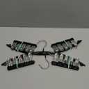 Legging Organizer for Closet, Metal Yoga Pants Hangers 2 Pack w/10 Clips Holds 20 Leggings, Space Saving Hanging Closet Organizer w/Rubber Coated Closet Organizers and Storage, Black