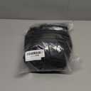 PARTISKY Black Polyester Rectangle Table Skirt, 6ft x 72in, Wrinkle Resistant, Pleated Ruffle, Perfect for Banquet, Wedding, Trade Show, Dining Table