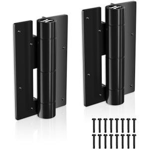SKYSEN 1 Pair 5-3/4" Self Closing Gate Hinges, Aluminum Gate Hinges for Metal Gates for Pool Gate, Aluminum Gate, Metal Gate(al-h-1)