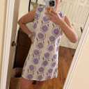 Womens Summer Floral Print Mini Dress Romantic Sleeveless Shift Short Dress Vacation Fairy Dresses (XS)
