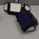 Tuffenough Solar Outdoor Lights 2500LM 210 LED Security Lights with Remote Control,3 Heads Motion Sensor Lights, IP65 Waterproof,270 Wide Angle Flood Wall Lights with 3 Modes(2 Packs)