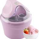 Ice Cream Maker - 1QT Ice Cream Machine for Sorbet, Gelato, Frozen Yogurt and More - Kitchen Appliances and Gadgets by Classic Cuisine (Pink)