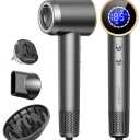 Hair Dryer,Automatic Dual Voltage Professional High-Speed Blow Dryer 160000RPM Ionic Diffuser Hair Dryer for Fast Drying, Thermo-Control Travel Hairdryer with Nozzle Diffuser Storage Bag