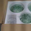 3-Light Glass Globe Pendant Light Kitchen Island, Mid-Century Modern Pendant Ball Chandelier with Green Ribbed, Vintage Hanging Ceiling Light Fixture for Dining Room, Over Sink, Table